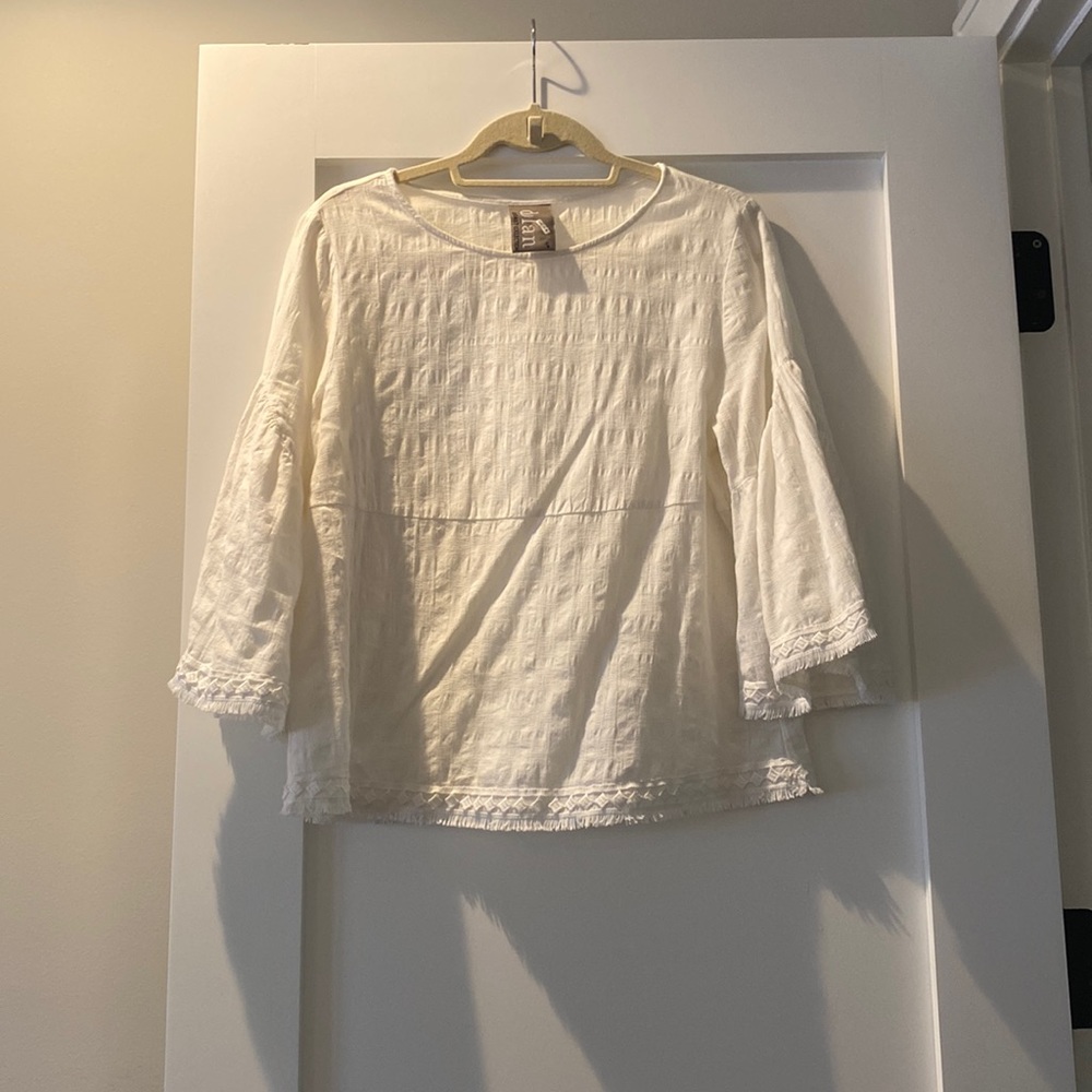 White linen Anthropologie (Dolan) top - barely worn!